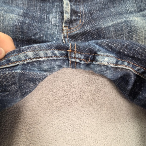 Naked & Famous Jeans Mens Selvedge Blue WeirdGuy Whiskers Honeycomb Fits 33x32 - Picture 13 of 16